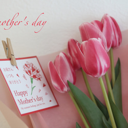 母の日プレゼント❁¨̮  ずっと咲いているチューリップの花束を感謝を込めて贈りたい 5枚目の画像