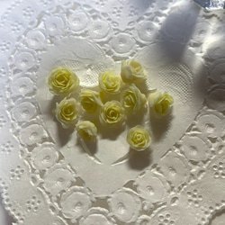 樹脂粘土　薔薇　小さめレモンイエロー 3枚目の画像