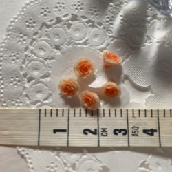 樹脂粘土　薔薇　小さめオレンジグラデーション 2枚目の画像