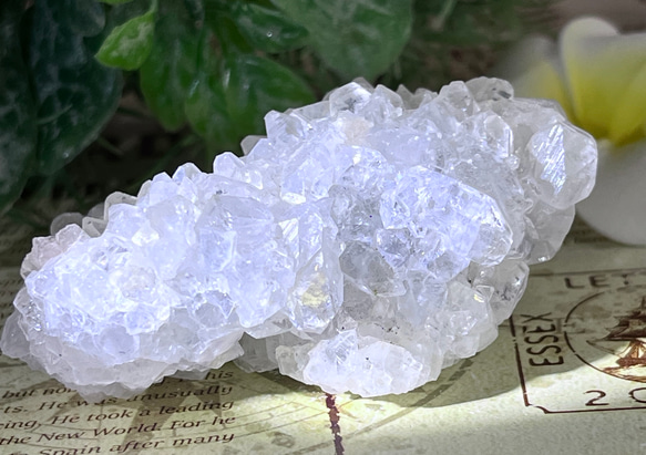 天使の水晶✨　スチルバイト共生　アポフィライト　ラフストーン　原石　クラスター 8枚目の画像