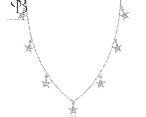 スター 星 モアッサナイト キラキラ S925 ラグジュアリー ゴージャス