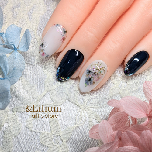 フラワーブーケネイル/押し花ネイル ネイルチップ（つけ爪） &Lilium