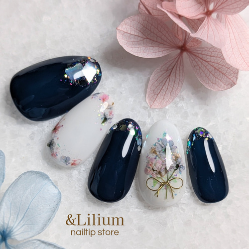 フラワーブーケネイル/押し花ネイル ネイルチップ（つけ爪） &Lilium  