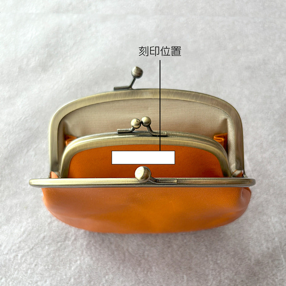 親子 がま口 ミニ財布 コンパクト財布 コインケース 小銭入れ カードケース 栃木レザー オイルレザー 浪曼派のがま口 9枚目の画像