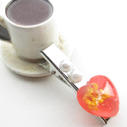 この高揚感はおさえられないけれど、ハーデストクォーツは熱いままでいてっ♪<創作ヘアクリップ>HC061 2枚目の画像