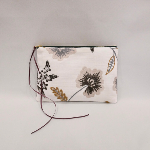 No615 刺繍リネンなマルチポーチ ポーチ cocoon 通販 17659122｜Creema