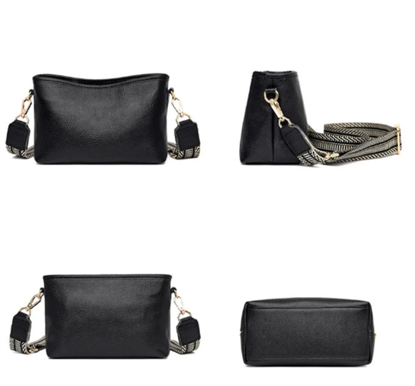 女性用ベルト付き本革バッグ,無地の牛革のショルダーバッグ,女性用の高級電話バッグと財布,2024 7枚目の画像