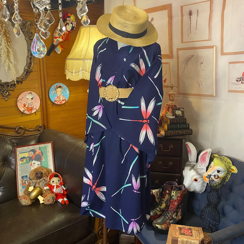 二部式浴衣のみ　浴衣リメイク　撫子柄　トンボ柄 クワガタ・とんぼ柄浴衣(男児用) – ミキハウスオフィシャルサイト