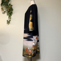 着物リメイク　留袖コクーンワンピース 5枚目の画像