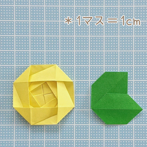 折り紙　ミニ薔薇18枚　葉っぱ23枚　春壁面　リース素材　受注作成 折り紙 ミニ薔薇18枚 葉っぱ23枚 春壁面 リース素材 受注作成