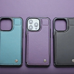 iphoneケース全機種対応　手帳型スマホケース　iPhone 12 15Pro  カード収納 12 14 SE 10色 2枚目の画像