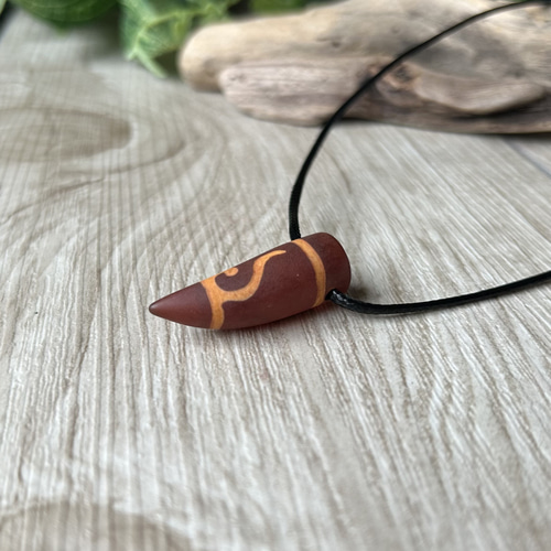 販売終了 意の如く事がうまく運ぶ/如意天珠牙型ネックレス/パワー