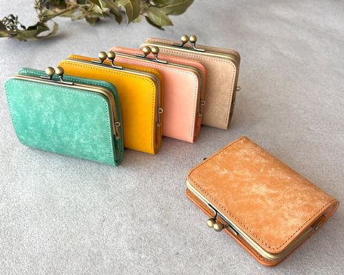 がま口 二つ折り財布 ミニ財布 コンパクト財布 小銭入れ カードケース