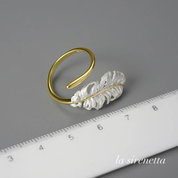 受注製作 天使の羽 リング 指輪 ＊ Angel feather ring 4枚目の画像
