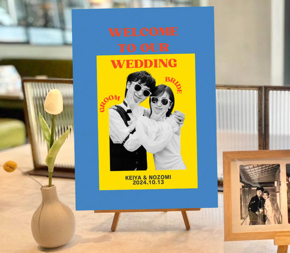 A4・A3・A2パネル】ウェルカムボード/4色から選べます/アメリカン