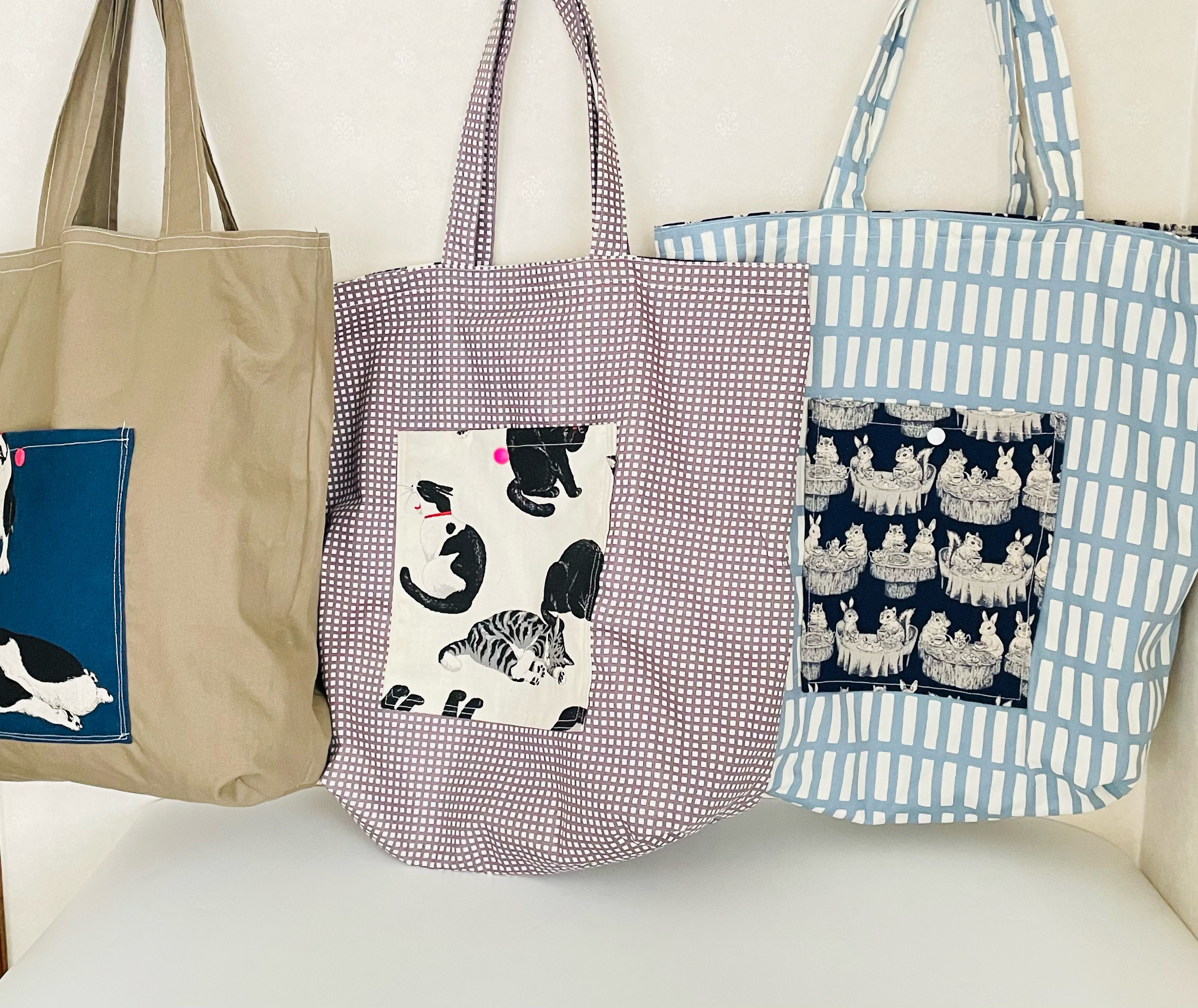 アパレル通販サイトランキング 猫と花デザインのトートバッグ　おまとめ商品 りりー トートバッグ