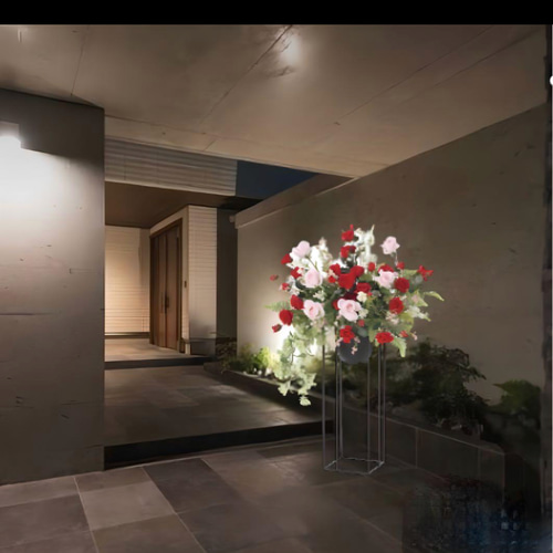 光触媒　人工観葉植物　フェイクグリーン　スカーレットローズスタンド1.0m 光触媒 人工観葉植物 フェイクグリーン スカーレットローズスタンド1.0m