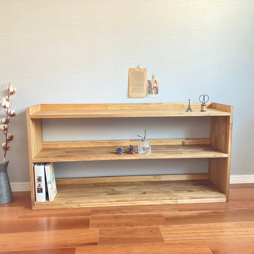 サイズオーダー可！●超ワイドラックW114●ナチュラルブラウン無垢材●受注製作 サイズオーダー可！○超ワイドラックW114○ナチュラルブラウン