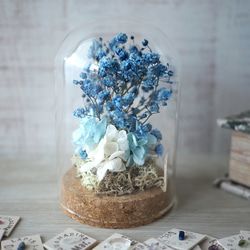 誕生月の天然石  Flower dome -青いかすみ草- 6枚目の画像