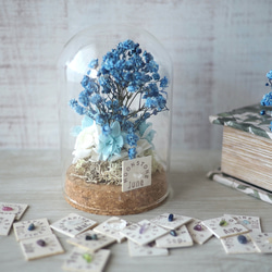誕生月の天然石  Flower dome -青いかすみ草- 5枚目の画像
