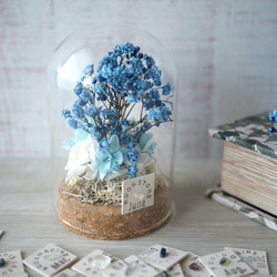誕生月の天然石  Flower dome -青いかすみ草- 7枚目の画像