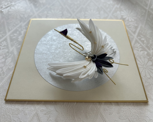 銀製 鶴と花のデザイン  2枚セット 1cc4b1f11b7a6feea5fd07598a1586