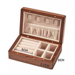 携帯用のminiアクセサリーケース 木製 ジュエリーケース 小さい 持ち運び 小物入れ コンパクト ミニサイズ 9枚目の画像