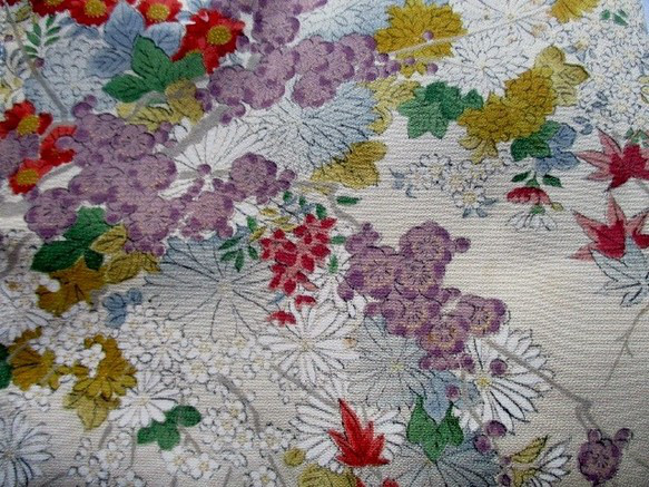 ７７３８　花柄の着物で作った和風財布・ポーチ 10枚目の画像