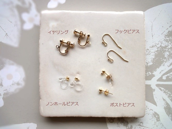 天然石のイヤリングピアス ■ - Graceful - 極細なダイヤモンドカットチェーン ■  アメジスト 5枚目の画像