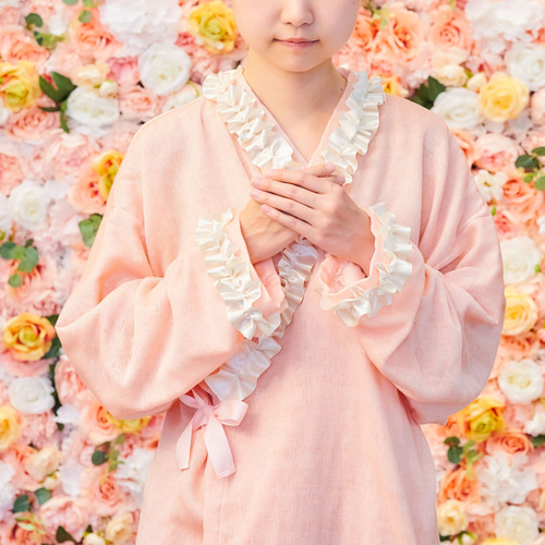 ブルー フロシュカエアリーウェア上下セット 介護服 在宅介護 入院