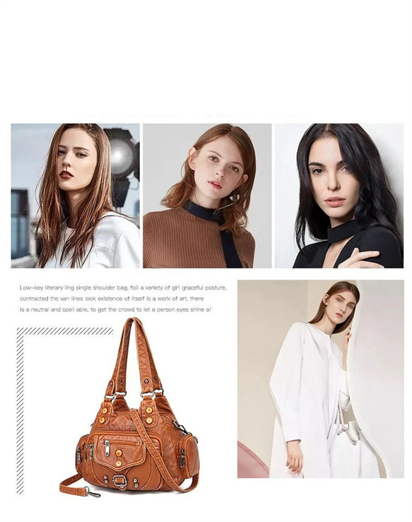本革のハンドバッグ ショルダーバッグ 2way 女性のための柔らかい本革のハンドバッグ,良質,有名なデザイナーブランド 12枚目の画像