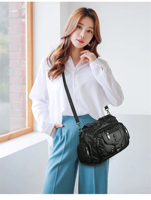本革のハンドバッグ ショルダーバッグ 2way 女性のための柔らかい本革のハンドバッグ,良質,有名なデザイナーブランド 11枚目の画像