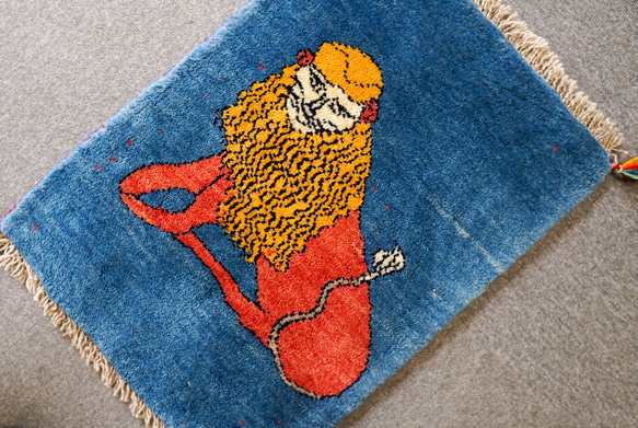 60×40cm【手織り 絨毯 ペルシャ ギャッベ】アマレ族 ギャベ 6枚目の画像