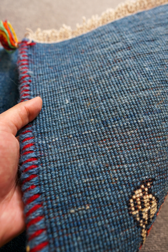60×40cm【手織り 絨毯 ペルシャ ギャッベ】アマレ族 ギャベ 4枚目の画像