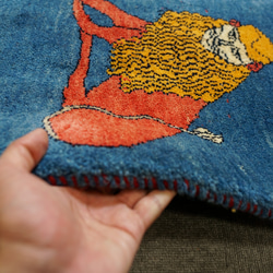 60×40cm【手織り 絨毯 ペルシャ ギャッベ】アマレ族 ギャベ 5枚目の画像