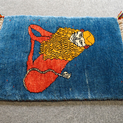 60×40cm【手織り 絨毯 ペルシャ ギャッベ】アマレ族 ギャベ 3枚目の画像