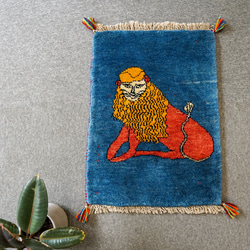 60×40cm【手織り 絨毯 ペルシャ ギャッベ】アマレ族 ギャベ 1枚目の画像