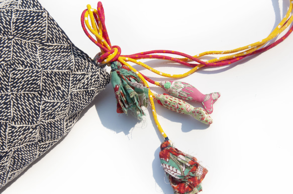 手縫い純綿サイドバックパック刺繍クロスボディバッグ手刺繍ショルダーバッグ手縫いインディゴバッグインディゴクリスマス交換ギフト誕生 16枚目の画像