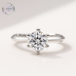 最高品質 モアサナイト 3ct 人工ダイヤモンド 6爪 リング 指輪・リング