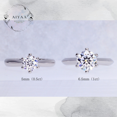 即発送可※silverソリティアリング モアサナイト0.5ct13号 特別