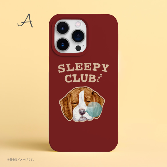 Originalスマホケース「SLEEPY CLUB_ビーグル犬」 3枚目の画像