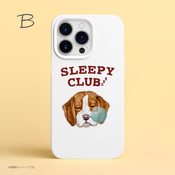 Originalスマホケース「SLEEPY CLUB_ビーグル犬」 5枚目の画像