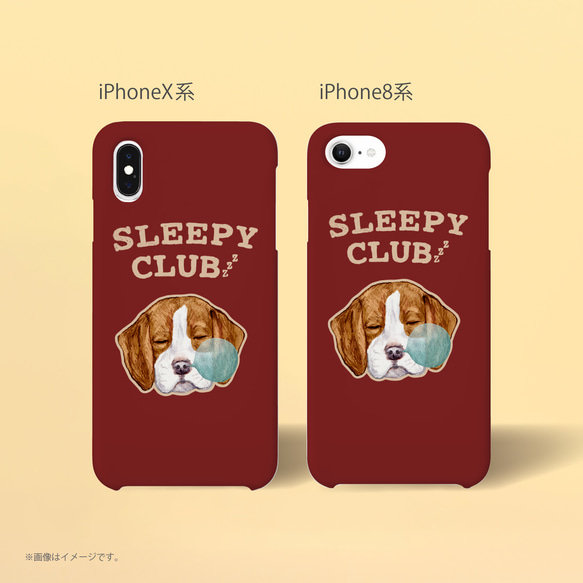 Originalスマホケース「SLEEPY CLUB_ビーグル犬」 4枚目の画像