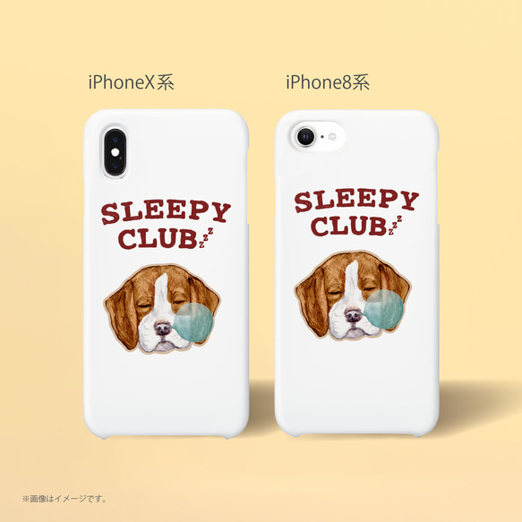 Originalスマホケース「SLEEPY CLUB_ビーグル犬」 6枚目の画像