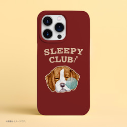 Originalスマホケース「SLEEPY CLUB_ビーグル犬」 1枚目の画像