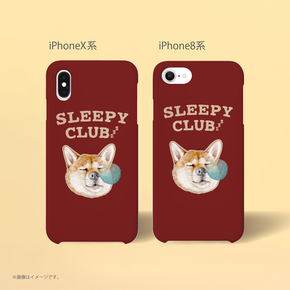Originalスマホケース「SLEEPY CLUB_柴犬」 4枚目の画像