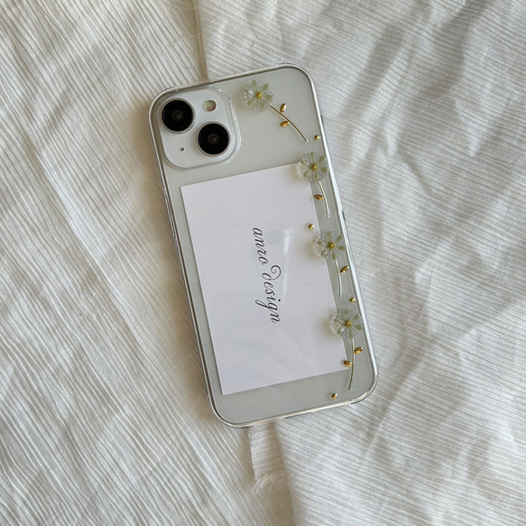 花柄 iPhone 17 ケース クリア フラワー スマホショルダー 花 17Pro Air 16 16e 15 20枚目の画像