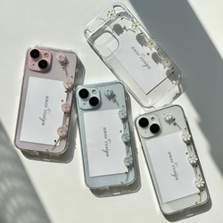 花柄 iPhone 17 ケース クリア フラワー スマホショルダー 花 17Pro Air 16 16e 15 10枚目の画像