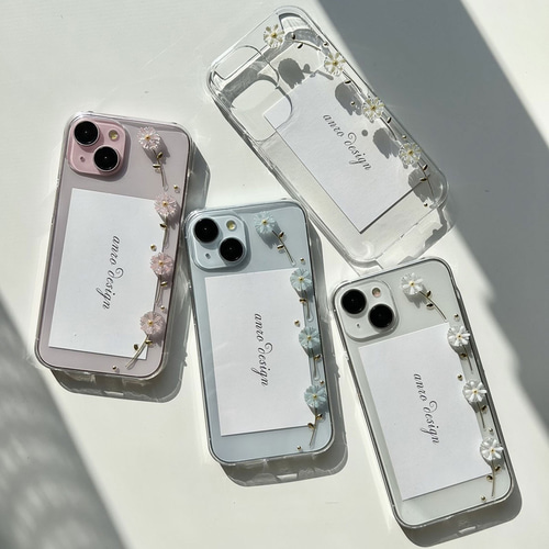 花柄 iPhone 17 ケース クリア フラワー スマホショルダー 花 17Pro
