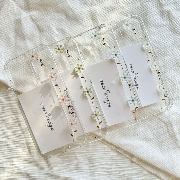 花柄 iPhone 17 ケース クリア フラワー スマホショルダー 花 17Pro Air 16 16e 15 11枚目の画像